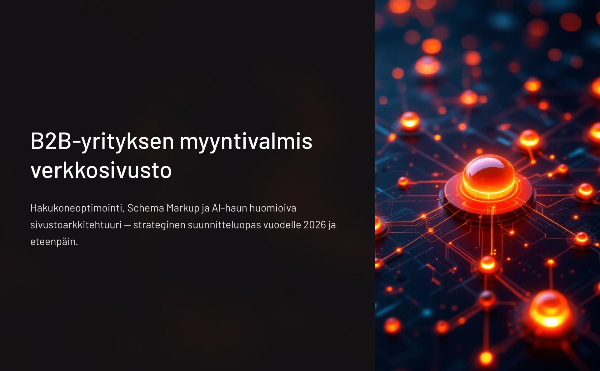 B2B-yrityksen myyntivalmis verkkosivusto