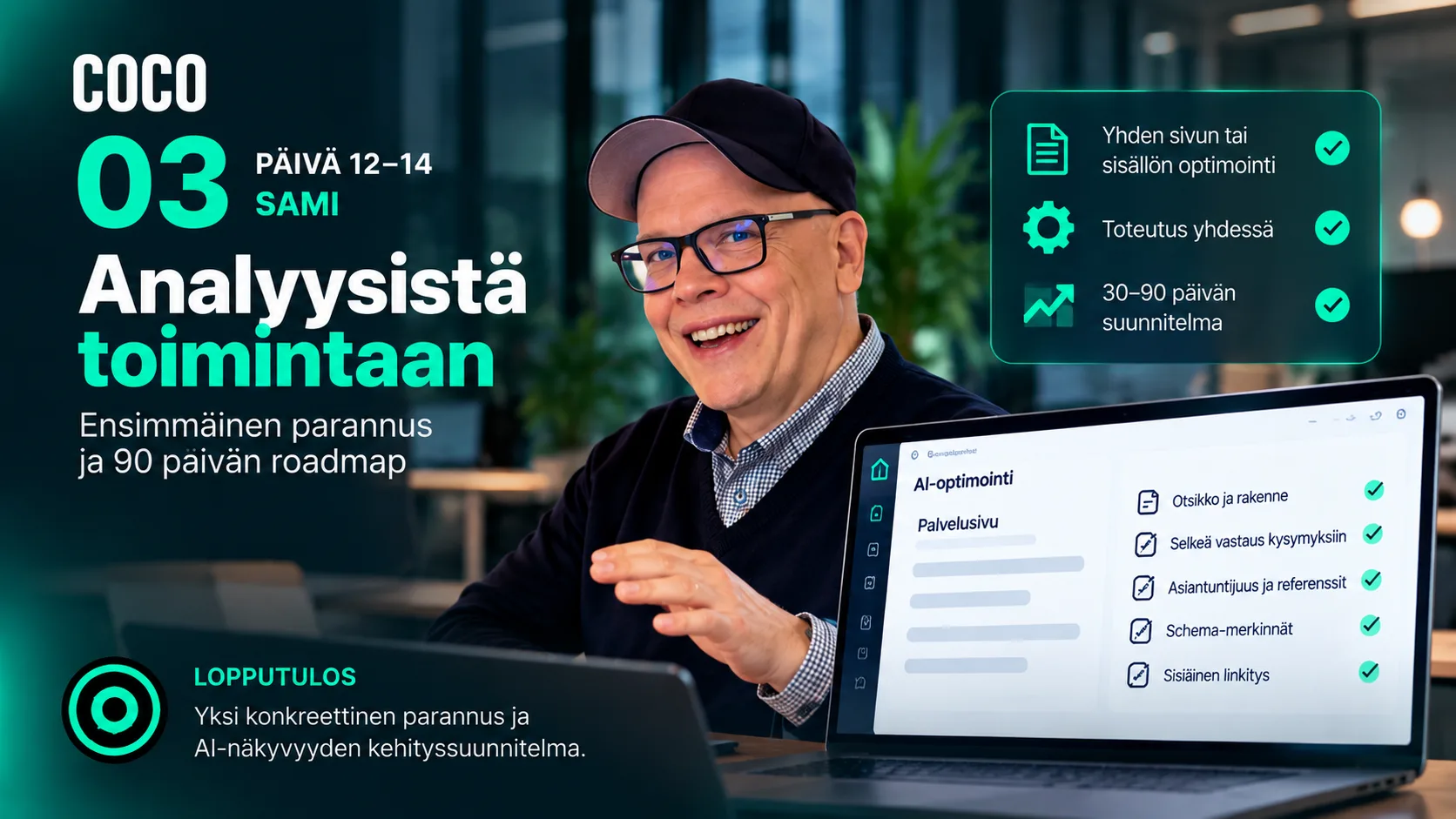 Vaihe 03: Sami, Analyysistä toimintaan