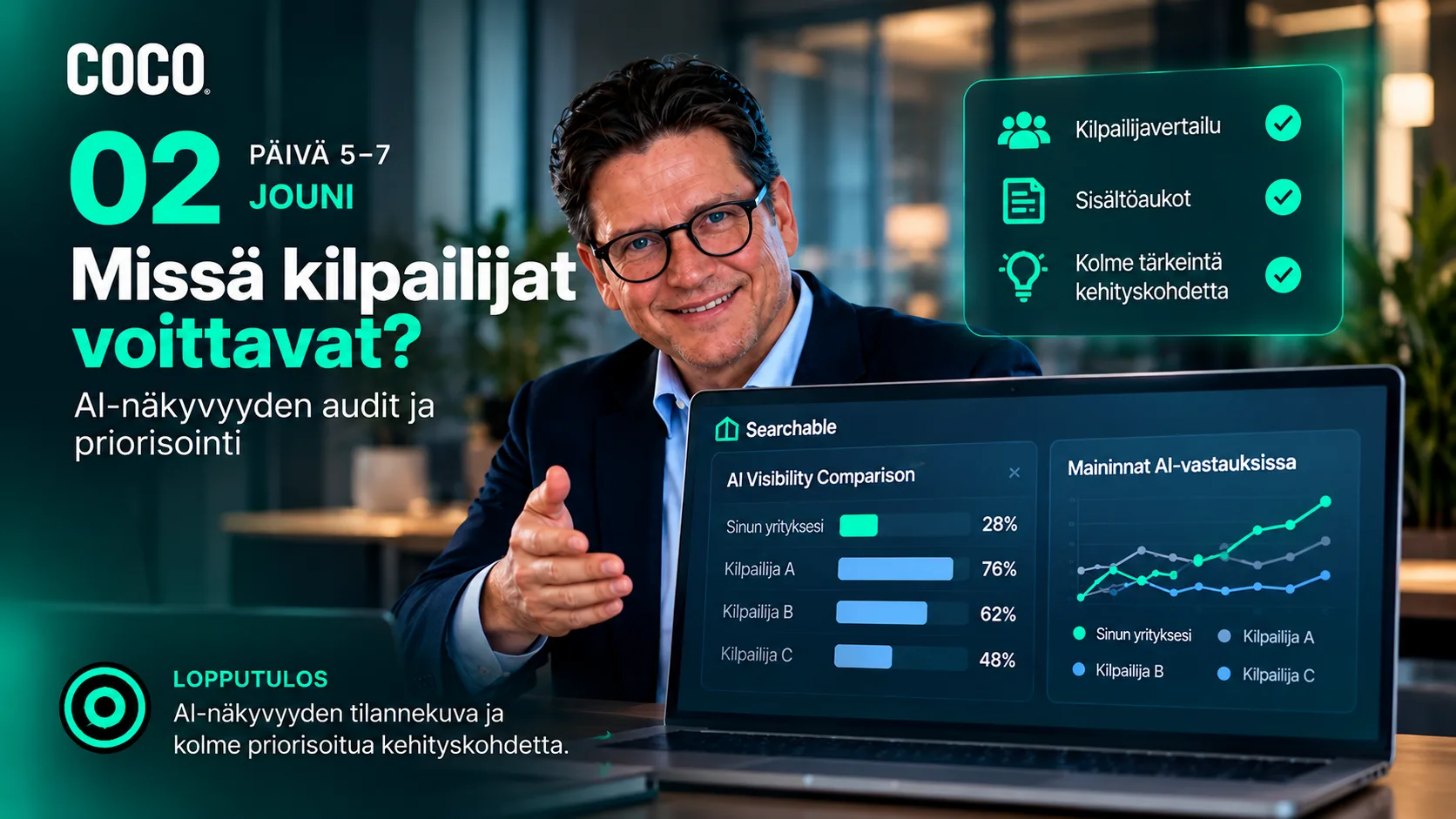 Vaihe 02: Jouni, Missä kilpailijat voittavat?